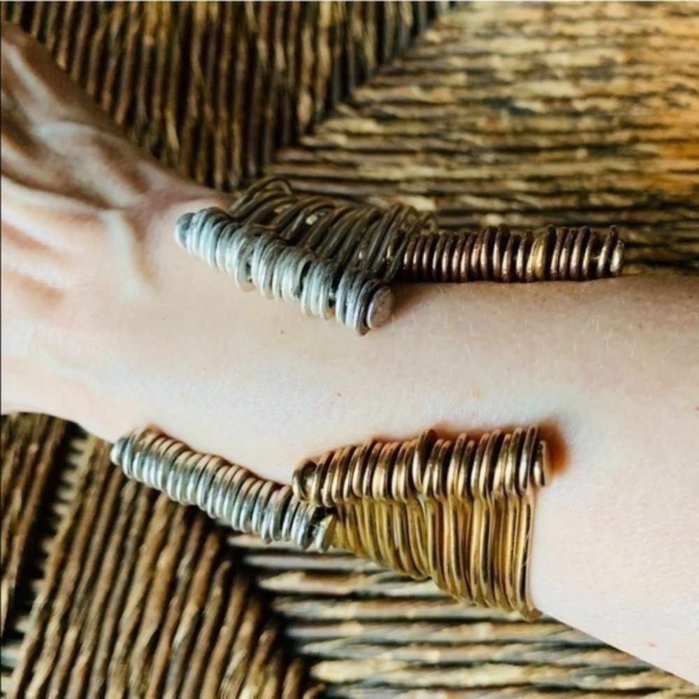 Utilitarian Silver Multi-Band Cuff - image 7